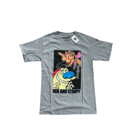NICKELODEON Ren & Stimpy Retro Cartoon Graphic T Shirt Size Small NEW NWT - Picture 2 of 5